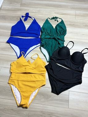 Plus Size 2XL Swimsuit Lot of 4 Bikini Sets One Piece SHEIN